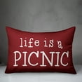 thumbnail image 3 of Creative Products Life is a picnic 14x20 Indoor / Outdoor Pillow, 3 of 3