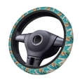 thumbnail image 2 of Naloa Playful Floral Cat Elastic Steering Wheel Cover, Auto Steering Wheel Cover – 15 Inch, Fit Suvs,Vans Cars,Trucks, 2 of 6