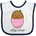 thumbnail image 3 of Inktastic Little Spud Pink Boys or Girls Baby Bib, 3 of 4