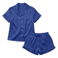 thumbnail image 6 of Dxzfnsa Pajama Set for Women Satin Bamboo Viscose Pjs Set Ultra Soft Short Sleeve Sleepwear 2 Piece Lounge Sets S-2XL, 6 of 7