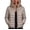 Khaki, variant on Women Puffer Jacket Full Zip Padded for Fall Winter