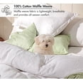 thumbnail image 4 of RUVANTI 100% Cotton Duvet Cover Waffle Weave - Big Box - Coconut White - Queen - 3 Pieces, 4 of 8