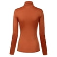 thumbnail image 4 of MixMatchy Women's Long Sleeve Turtleneck Lightweight Pullover Slim Fit Top, 4 of 4