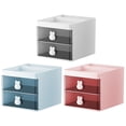 thumbnail image 4 of Creative Pen Holder Transparent Drawer Rabbit Storage Box Children Girls Student Office Bedroom Desktop Decoration Large Capacity (A), 4 of 4