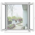 thumbnail image 1 of Mosquitera magnética personalizable para ventanas, malla fina de fibra de vidrio para varios tipos de ventanas, mosquitera eficaz, tela semitransparente blanca de hasta 150 cm x 200 cm, 1 of 5