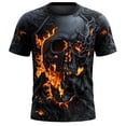 thumbnail image 3 of IWRICH Graphic T-Shirts for Men Novelty 3D Print Skeleton Tee Shirts Summer Short Sleeve Tee Top Yellow XL, 3 of 5