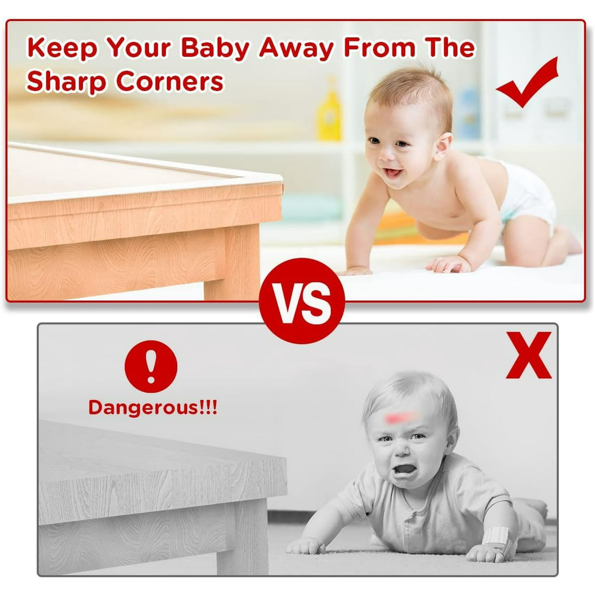 8 Pack Corner Guards Baby Proofing Furniture Corner Edge Safety Bumpers Corner Covers Protectors Baby Proof Bumper Cushion to Cover Sharp Furniture Table Edges L Shape Walmart
