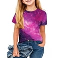 thumbnail image 4 of Piuwrlz T-Shirts Tops for Kids Girls Short Sweatshirt Sleeve Purple Size 13 Years, 4 of 9