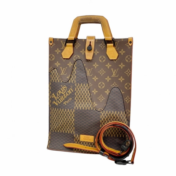 Pre-Owned Louis Vuitton Damier Giant Mini Tote Bag, NIGO Collaboration, Brown, 2-Way Men's,...
