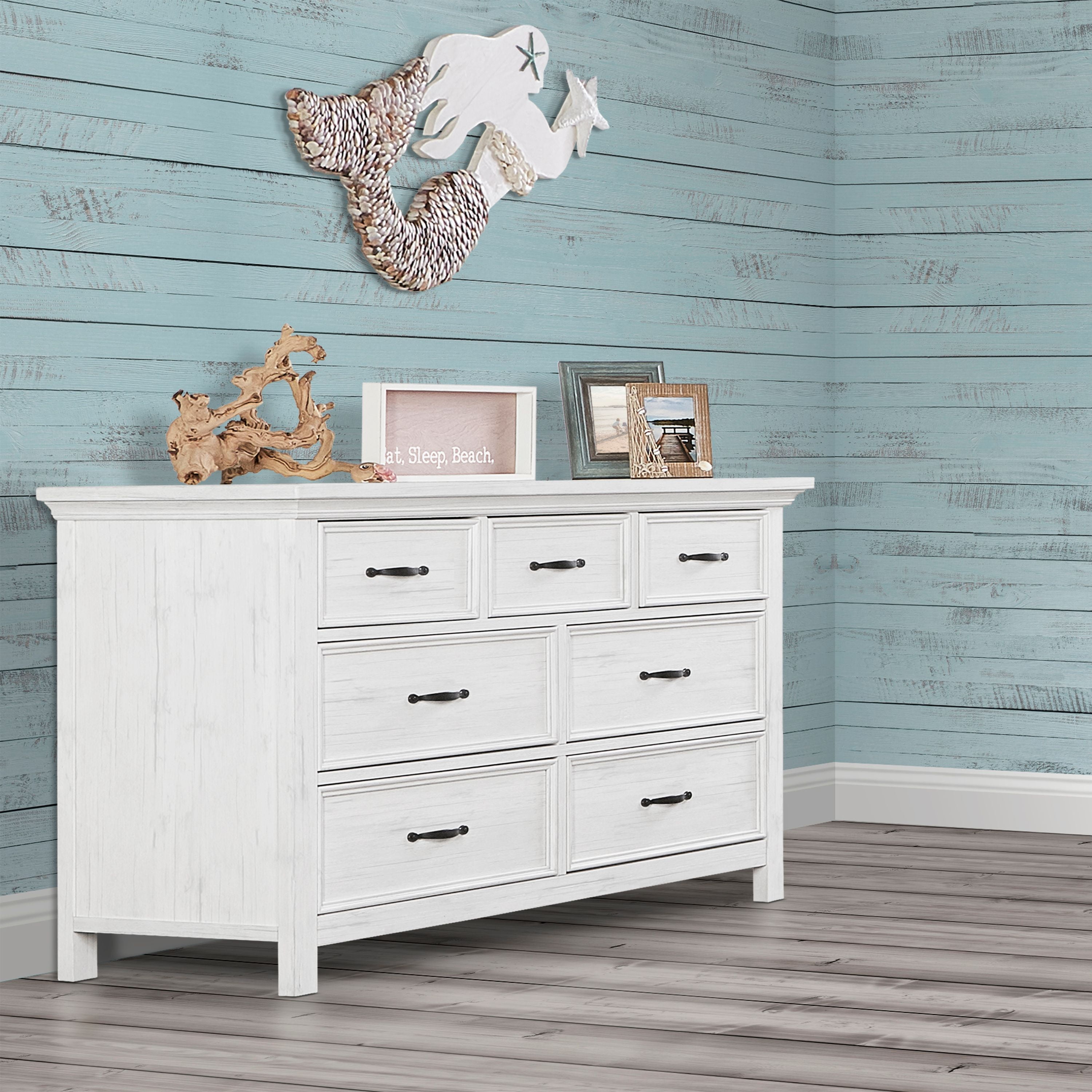 evolur belmar double dresser rustic grey