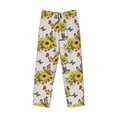 thumbnail image 6 of Uemuo Bird Sunflowers Pattern Men's Wide Leg Palazzo Lounge Pants with Pockets Light Weight Loose Comfy Casual Pajama Pants-X-Large, 6 of 9