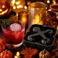 thumbnail image 5 of Halloween Ice Cube Tray 4-Cavity Pumpkin Shaped Ice Ball Mold for Drinks,Party Novelty Pumpkin Molds for Spooky Beverages, 5 of 8