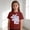 Brick Red, variant on Trendfront Girls Cartoon Graphic Shirt Cute Character Print Summer Tee Crewneck Short Sleeve Casual Fashion T-Shirt Everyday Wear Playwear Tops