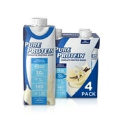 Pure Protein Complete Protein Shake, Vanilla Milkshake, 30g Protein, 4 Ct