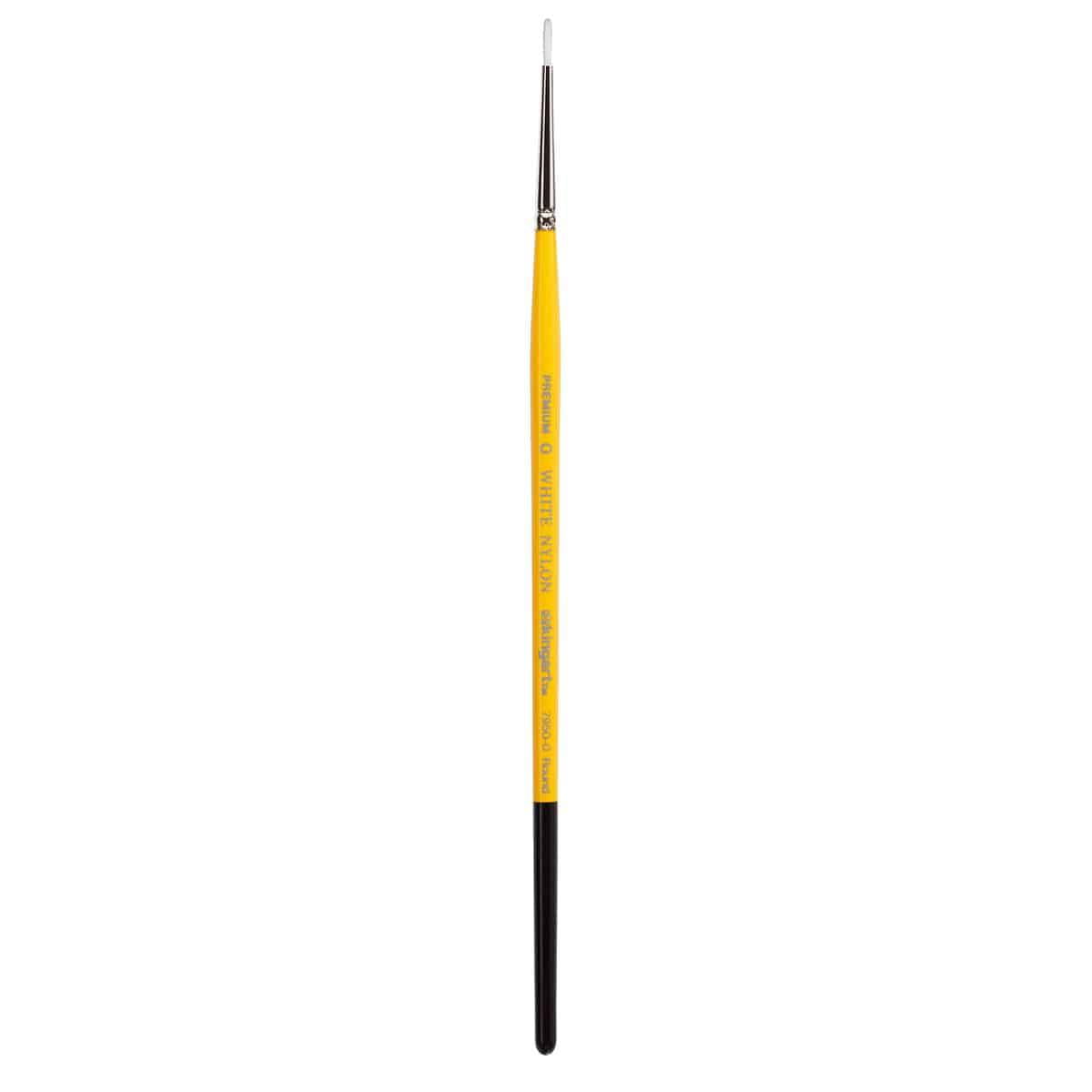 KINGART&reg; Premium White Nylon 7950 Gold Grip&trade; Series Round Artist Brushes, Set of 8 Unique Sizes