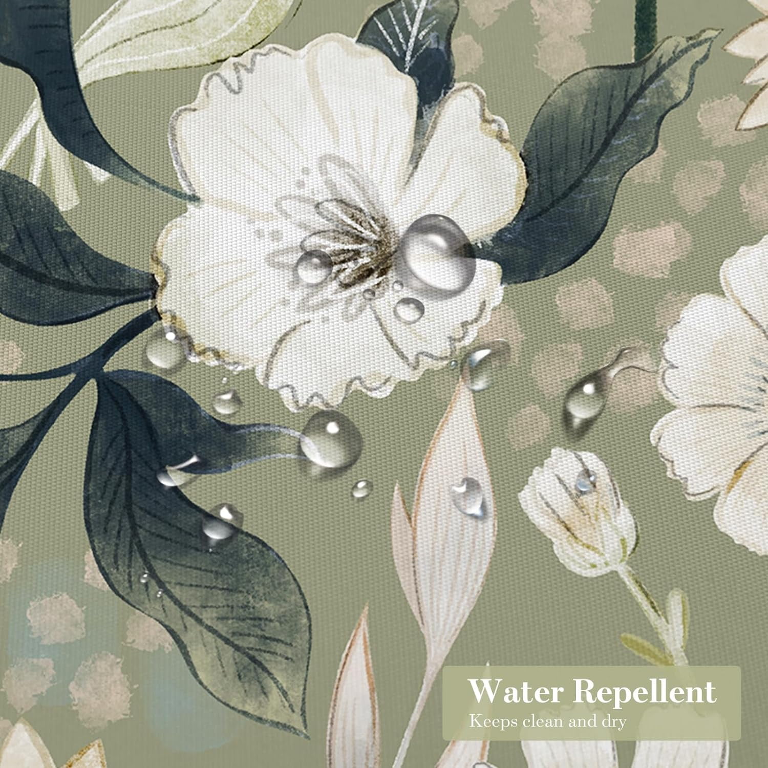 Extra Long Boho Floral Shower Curtain 72 x 84, Spring Leaves Shower Curtain, XL Chic Shower Curtains for Modern Bathroom Decor, Summer Colorful Flower Shower Curtain