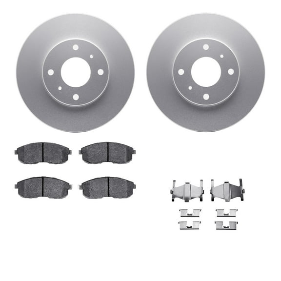 Dynamic Friction Company Front Geospec Brake Rotors with 5000 Advanced Brake Pads includes Hardware 4512-67084