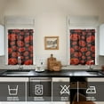 thumbnail image 2 of Spooky Cute Halloween Kitchen Curtains Set of 2, Featuring Black Cat and Full Moon Illustration, Semi-Sheer Panels 27.5x36in(70x90cm) Kitchen Curtains, 2 of 4