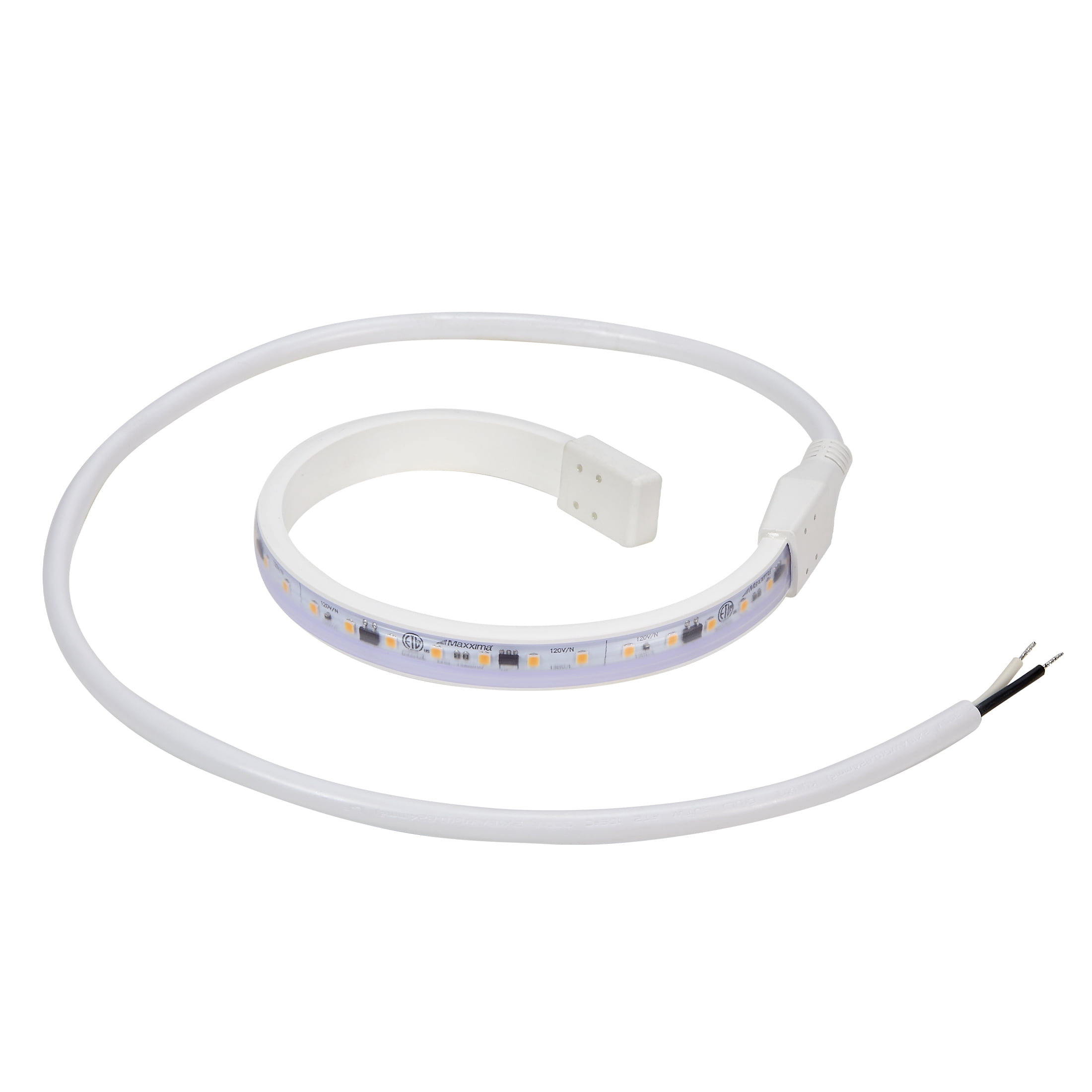 Maxxima 12 in. LED Under Cabinet Strip Light, Hardwired, 460 Lumens, 3000K Warm White, White, 120V Cove Light