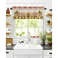 thumbnail image 6 of Valances for Windows Fence Sunflower Pumkin Rod Pocket Cafe Window Treatments Valance Curtains for Kitchen Bathroom Laundry Basement Windows 60"x18", 6 of 6