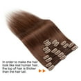 thumbnail image 2 of SEGO Clip in Hair Extensions Human Hair Full Head 100% Real Remy Thick Hair Extensions Silky Straight Balayage Blonde Hair Pieces, 2 of 7