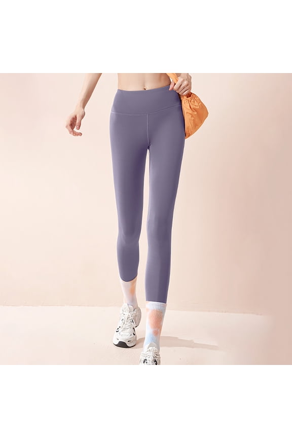 Workout Womens Leggings Plus Size Yoga Compression Purple High Waist Butt Lifting Tummy Control Leggings Comfy Pants Women 3XL