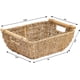thumbnail image 2 of Cesta de mimbre pequeña para baño - Cesta de hierba marina tejida con mango de madera para toallas, toallas, papel higiénico, artículos de tocador y varios, 12" x 7.1" x 4.3" Ormromra WMSS-244, 2 of 8