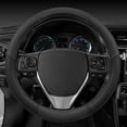 thumbnail image 4 of Motor Trend Black 14.5-15" Microfiber Leather Steering Wheel Cover, 4 of 9