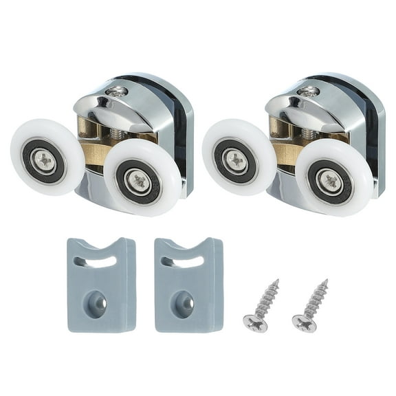 Uxcell Double Shower Door Rollers Copper Top Wheels Pulleys Guide 2 23mm