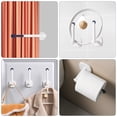 thumbnail image 5 of DODAMOUR 2 Pcs Plastic Curtain Holdbacks for Wall, Self-Adhesive Curtain Hooks Organize and Decorate, L Shape Retractable Curtain Tiebacks Window Treatment (Blue), 5 of 6