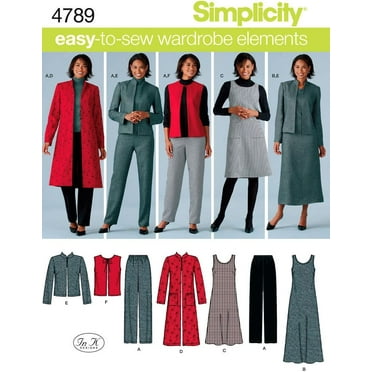 Simplicity Misses' Size 14-22 Vintage Coat or Jacket Pattern, 1 Each ...