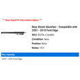 thumbnail image 2 of Rear Shock Absorber - Compatible with 2007 - 2010 Ford Edge 2008 2009, 2 of 2