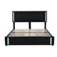 thumbnail image 4 of Upholstered Platform Bed with LED Lights and USB Charging, Storage Bed with 4 Drawers, Black My Lux Decor Round, 4 of 8