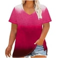 thumbnail image 1 of Short pour Femmes Col en V Manches Courtes Imprimé Base Chemise pour Femmes, Haut Décontracté Grande Taille Imitation Rack, 1 of 9