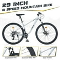 thumbnail image 2 of 29 Inch Supension Mountain bike for Men Women,8 Speed(Sliver), 2 of 6