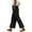 504_Black, variant on Jxximdong Pants for Women Summer New Women's Casual Loose Fitting Waist And Ankle Patchwork Lace Cotton And Linen Pants Yellow L Trousers