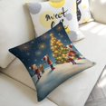 thumbnail image 5 of Christmas Elves Decorating Tree Linen toss pillowcase decoration pillowcase gifting preferred 18x18 inch cushion cover sofa pillowcase sofa bedroom living room car, 5 of 8