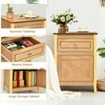 thumbnail image 6 of Costway Nightstand with Drawer Accent Side End Table Storage Cabinet Natural, 6 of 11