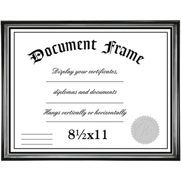 Malden Black with Silver 8.5x11 Frame