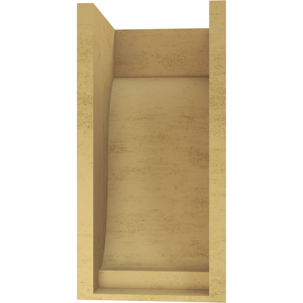 9"W x 9"D x 18"H Wide Van Buren Rough Cedar Woodgrain TimberThane Corbel, Primed Tan
