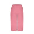 thumbnail image 5 of Sevevn Women Solid Color Elastic Waist Sports Casual Pants With Side Pockets Holiday Gift Finder Pink XL, 5 of 7