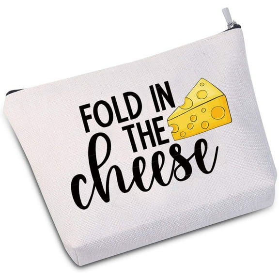 Zuo Bao Fold In The Cheese Cosmetic Bag Makeup Bag Gift For Women (Fold In The Cheese White)
