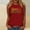 â™”328-Wine, variant on Women's Print Sleeveless Round Neck Top - Casual Tank Vest, Summer Holiday Tee, Cultural Celebration Style