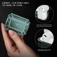 thumbnail image 5 of Dteck for AirPods 3rd Generation (2021) Case, Hybrid Protective Case with Carabiner, Shockproof Cover with Keychain for Airpod 3 Wireless Charging Case Accessories [Front LED Visible], darkgreen, 5 of 7