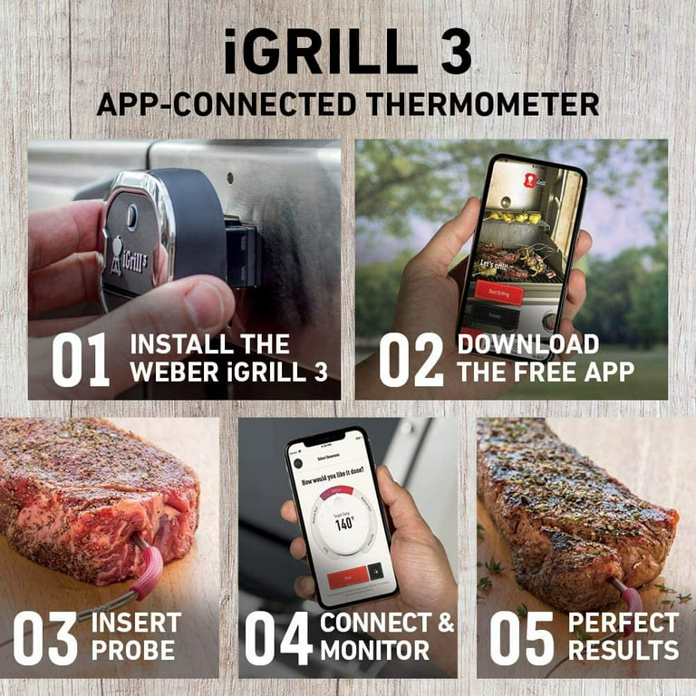 Weber Thermometer, Bluetooth Connected, iGrill 2