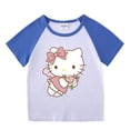 thumbnail image 5 of Hello Kitty Girl-Conjunto de pantalones cortos de manga corta con dibujos animados para bebé, camiseta transpirable de algodón puro, pantalones, traje deportivo informal de dos piezas, 5 of 5