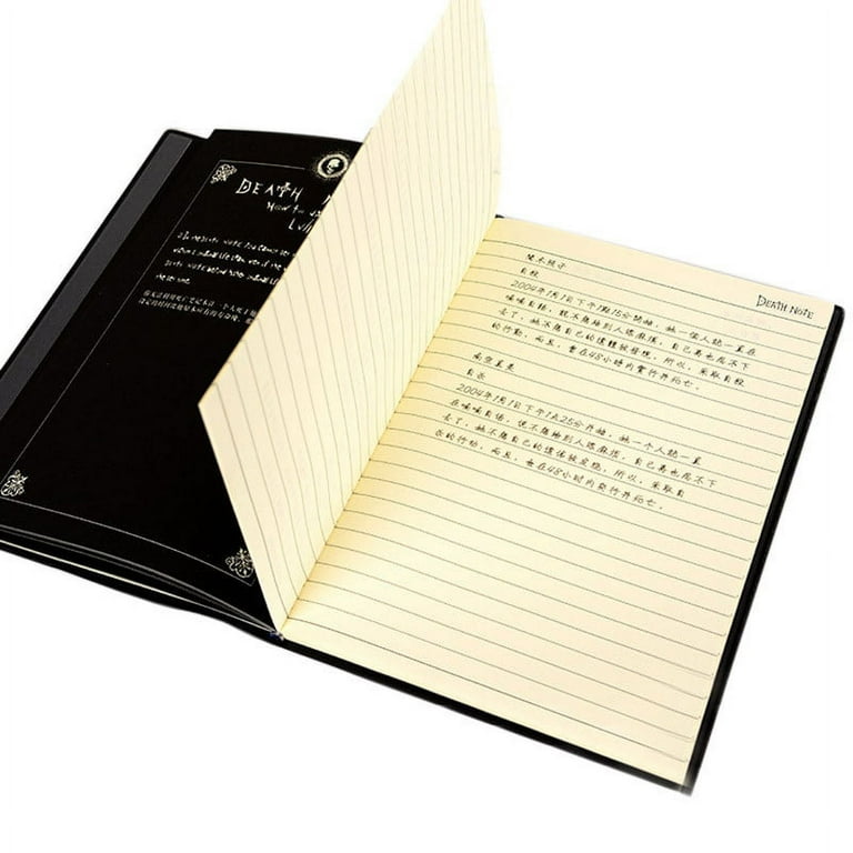 Moocorvic Death Note Notebook & Feather Pen Book Japan Anime Writing Journal New, Size: One size, Black