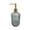 Gray, variant on Jubipavy 400ml Diamond-Cut Glass Soap Dispenser, Refillable Pump Bottle for Hand Soap Shampoo Lotion, Khaki/Blue/Green/Gray Options