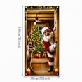 thumbnail image 2 of Christmas Santa Reindeer Door Cover Peeking Design Hanging Decoration For Front Door Porch Holiday Party Home Decor, 2 of 7