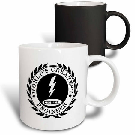 

3dRose Worlds Greatest Electrical Engineer award. Fun job pride work gifts Magic Transforming Mug 11oz